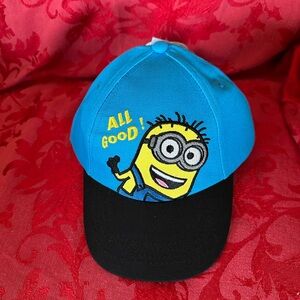 Toddler Preschool Blue and Black Minion All Good Baseball Cap Hat